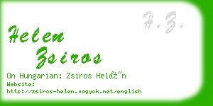 helen zsiros business card
